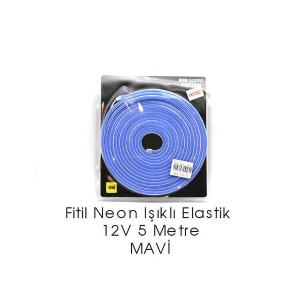 NEON ISIK FiTiL SEFFAF ELASTiK 5 M MAVi 12 V 1